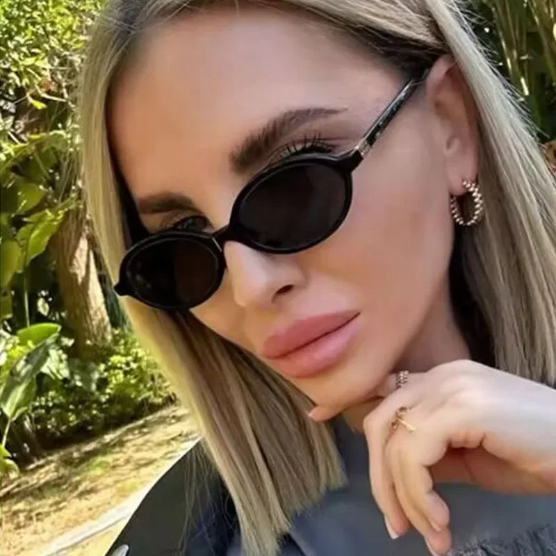 New Oval Sunglasses Black