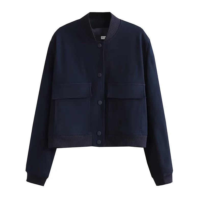 Cropped Bomber Jacket