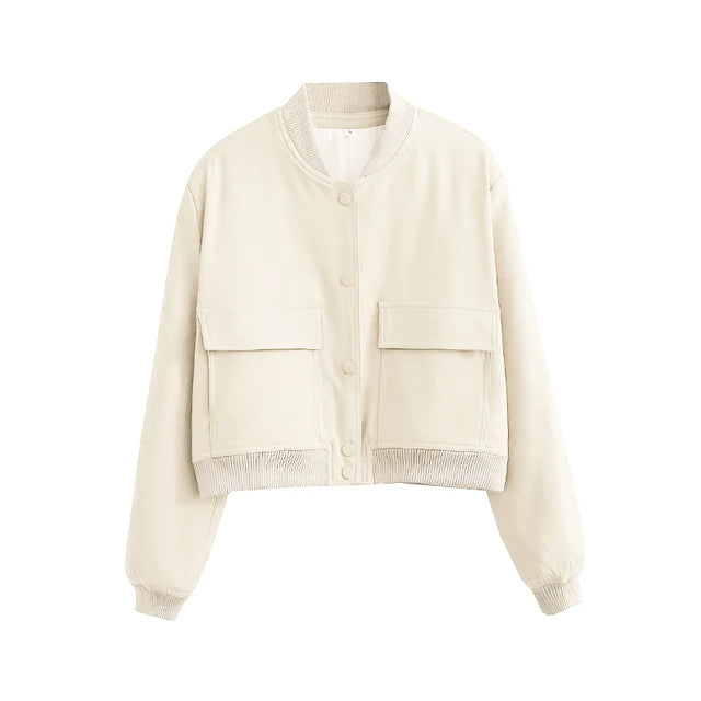 Cropped Bomber Jacket