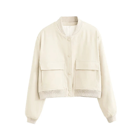 Cropped Bomber Jacket