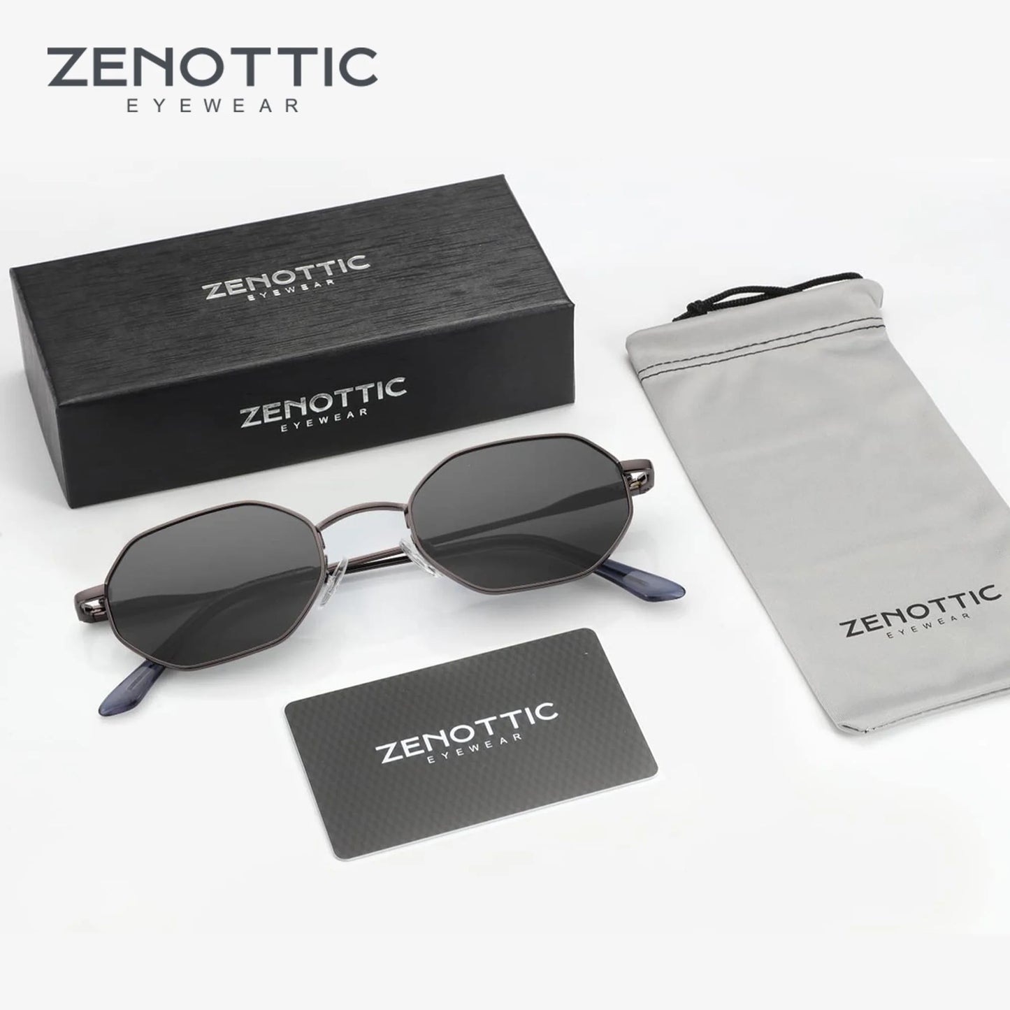 Retro-style Small Polygonal Sunglasses