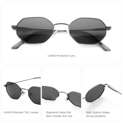 Retro-style Small Polygonal Sunglasses