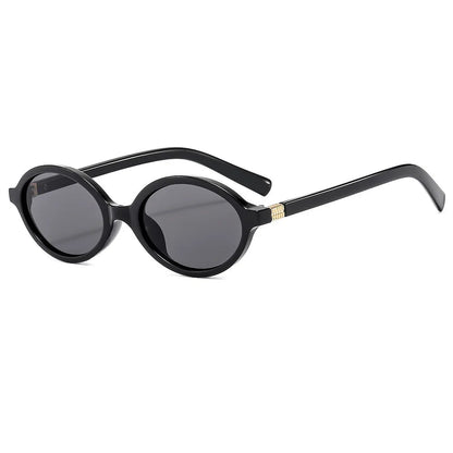 New Oval Sunglasses Black