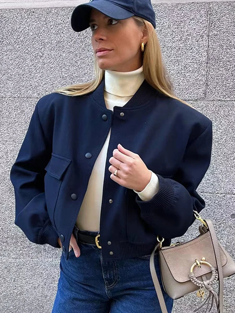 Cropped Bomber Jacket