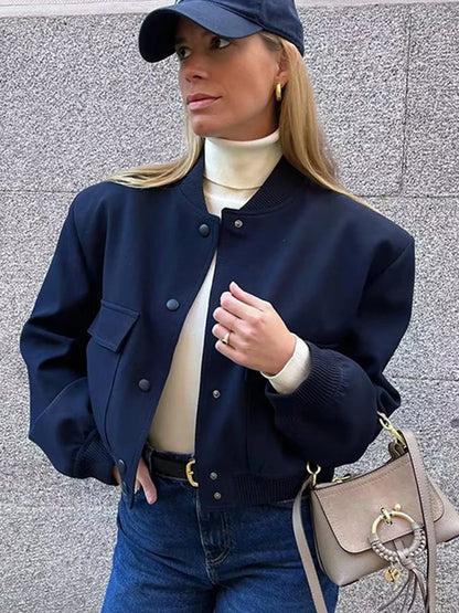 Cropped Bomber Jacket