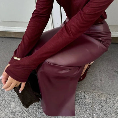 Slim Long High-waist Skirt